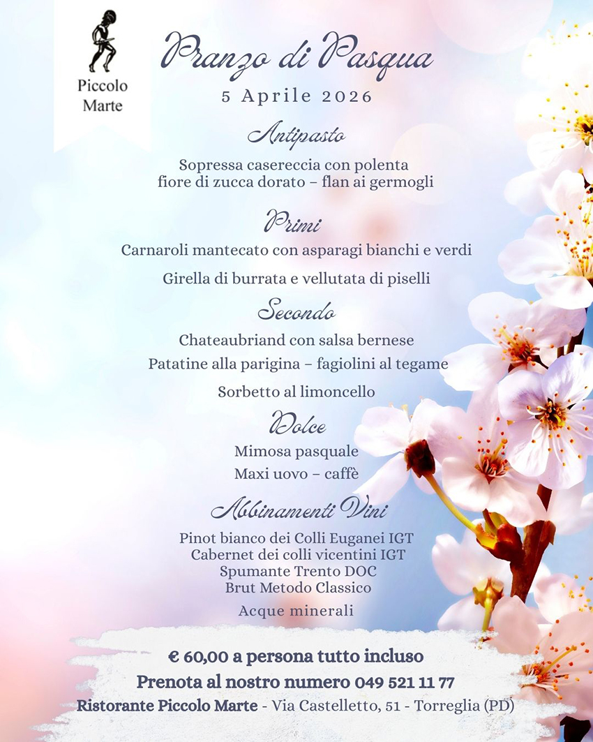 Menù di Pasqua colli euganei
